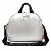 Snoopy Embroidered Shoulder Small Boston IP Medium Padded 8454 Shiny [Rootote] Bag, Fluffy, Bag, 2-Way Peanuts-0S (02 Silver)