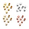 200pcs 4/5mm CCB Square Big Hole Beads Gold Silver Color Cube Loose Beads for Jewelry Making DIY Bracelets Necklace Accessories
