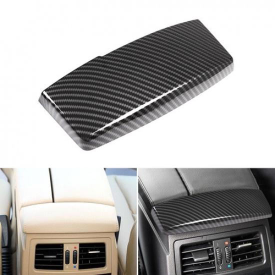 Carbon Texture Center Console Armrest Box Panel Cover For BMW 5 Series E60 04-10