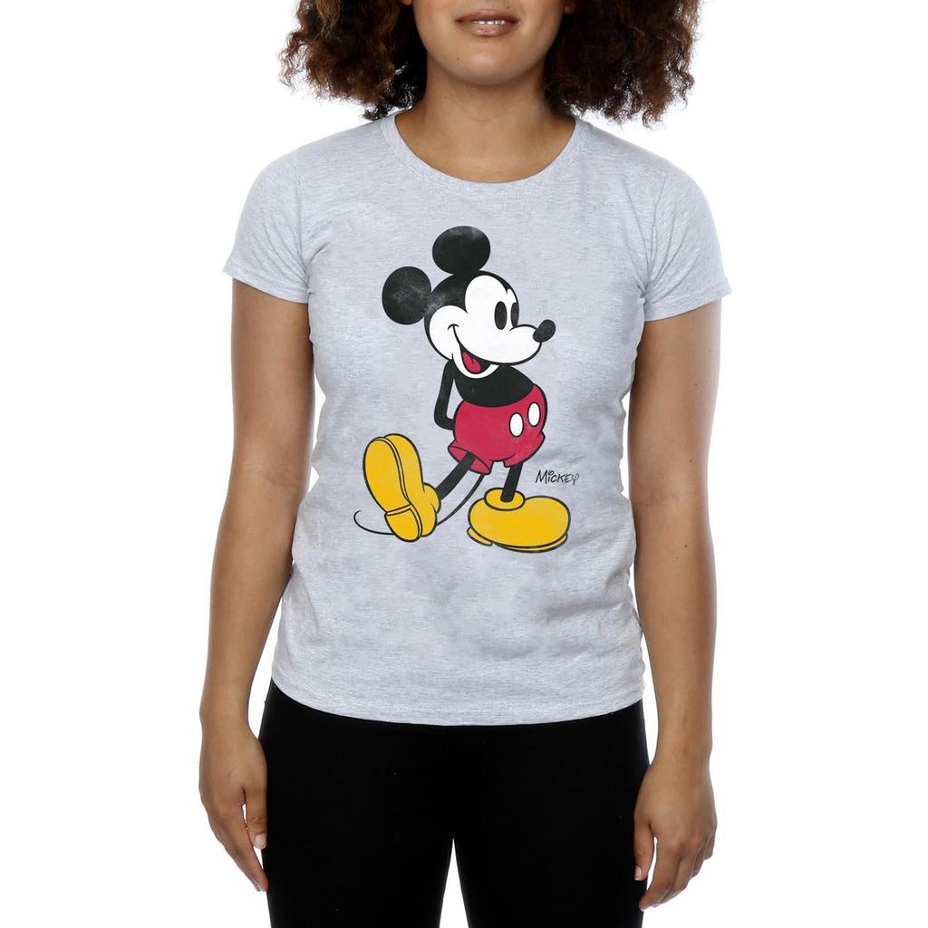 Disney Womens/Ladies Mickey Mouse Classic Kick Cotton T-Shirt
