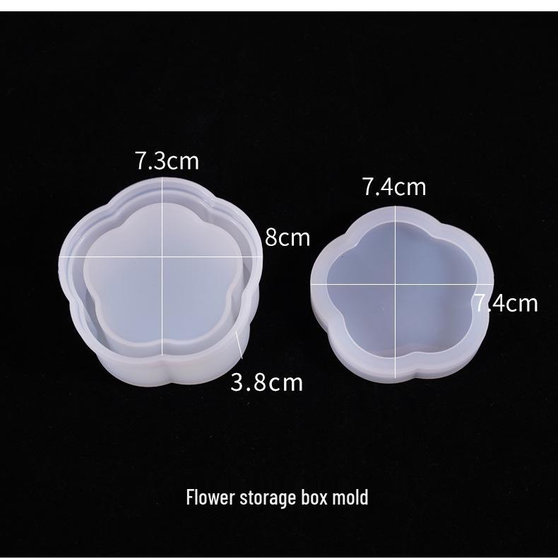 Heart and Round Silicone Mold for DIY Crystal Resin Storage Box