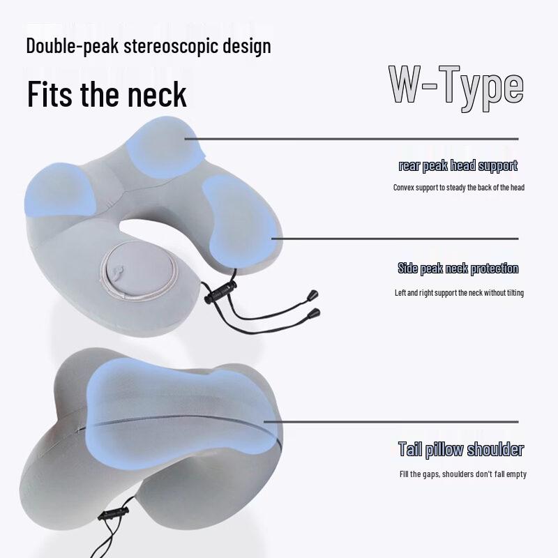 Kashicong Press Inflatable U-shaped Travel Pillow