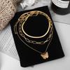 Wind Butterfly Neck Chain Multi-layer Butterfly Collarbone Chain Necklace Set