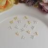 Oro Argento Fiori Accessori Manicure Unghie Unghie Gioielli Nail Art Fiocco Decorazioni Unghie Punte per Nail Art 3D