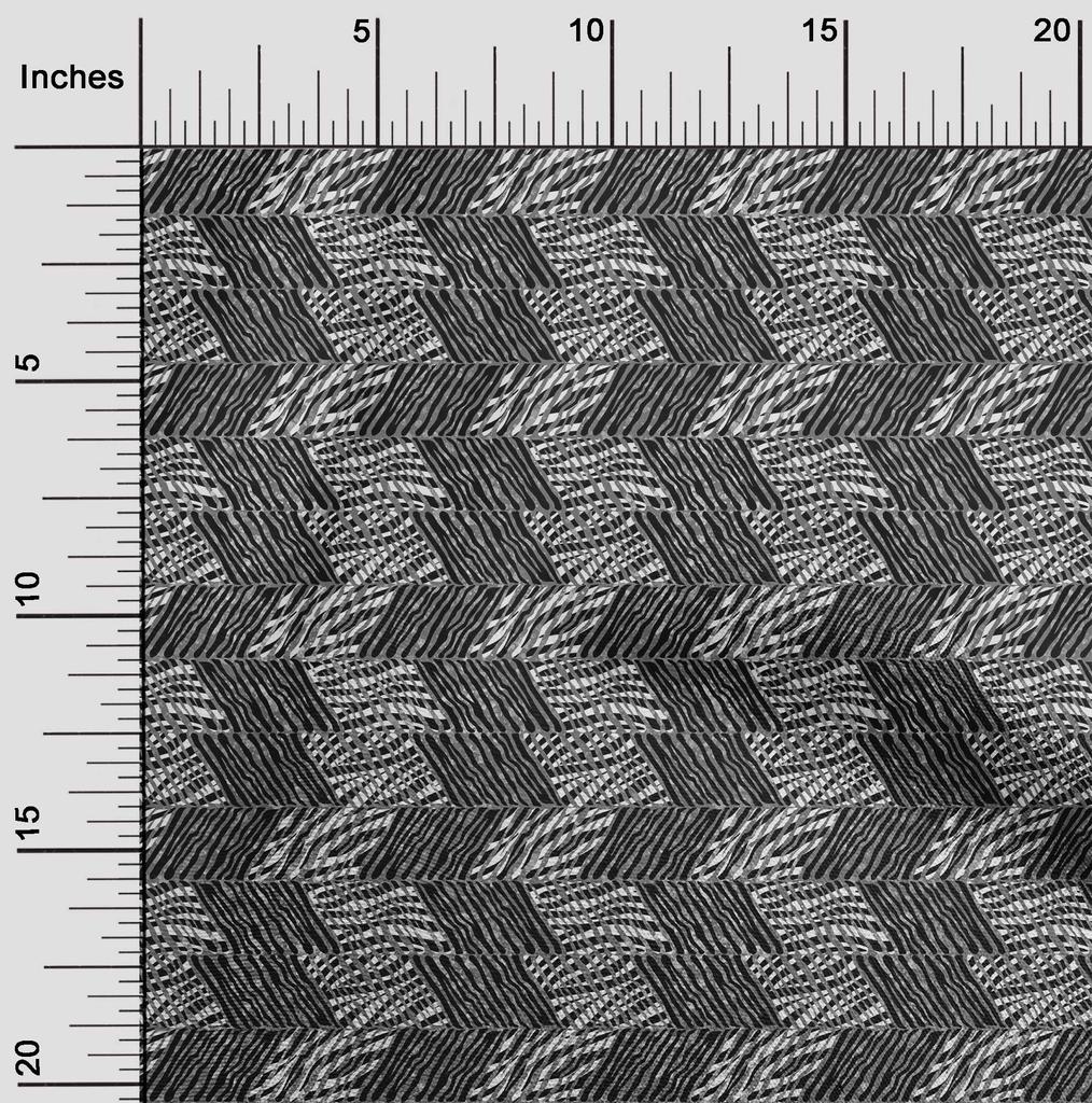 oneOone Cotton Flex Gray Fabric Abstract Sewing Material Print Fabric By The Yard 40 Inch