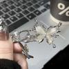 1/2pcs Y2K Irregular Liquid Metal Hairpin Butterfly Zircon Hair Clips Girl Fashion Silver Bang Clip for Women Hair Accessories