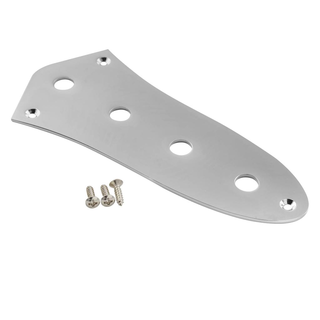 Musiclily Pro Steel JB Jazz Bass Control Plate for Jazz Bass and Electric Chrome Basses,