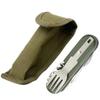 7 In 1 Multifunctional Outdoor Tableware Stainless Steel Foldable Fork Spoon Knife Picnic Camping Hiking Travelling Dinnerware
