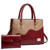 2025 Spring/Summer Women's Large Capacity Color Block Tote Handbag
