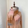 2024 Autumn/Winter New Gradient Imitation Cashmere Tassel Printed Scarf Fashion Versatile Office Warm Shawl Scarf For Men And Women