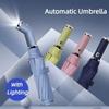 Dual-use LED Flashlight Umbrella Night Light Folding Umbrella New Automatic Umbrella  Outdoor