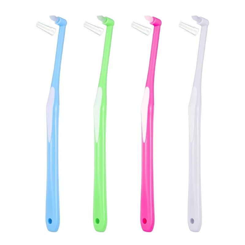 4Piece Single Tufts Toothbrush Set Gentle Dental Cleaning for Sensitive Gums and Dental Appliances 1