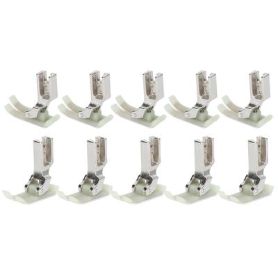 10 Piezas Pie Prensatelas Máquina de Coser Industrial Coche Plano Acero Inoxidable Plástico Suministros MT‑18