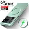 For Tecno Phantom VFold2 Ultra Thin Matte Metallic Paint for Magsafe Case for Tecno Phantom V Fold 2 Wireless Charging PC Cover