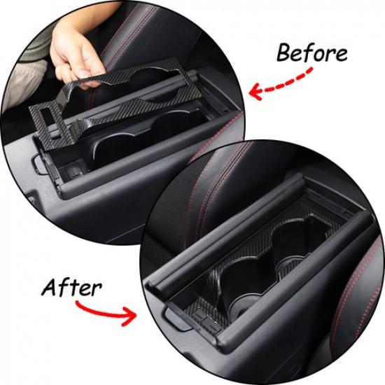 Carbon Fiber Car Cup Holder Frame Cover Accessories For GR 86/Subaru BRZ -23