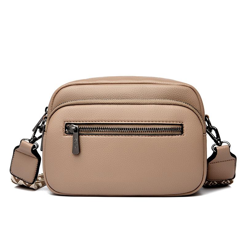 

Жіноча сумка Маленька квадратна сумка Багатошарова сумка великої місткості Повсякденна широкосмугова сумка через плече хакі