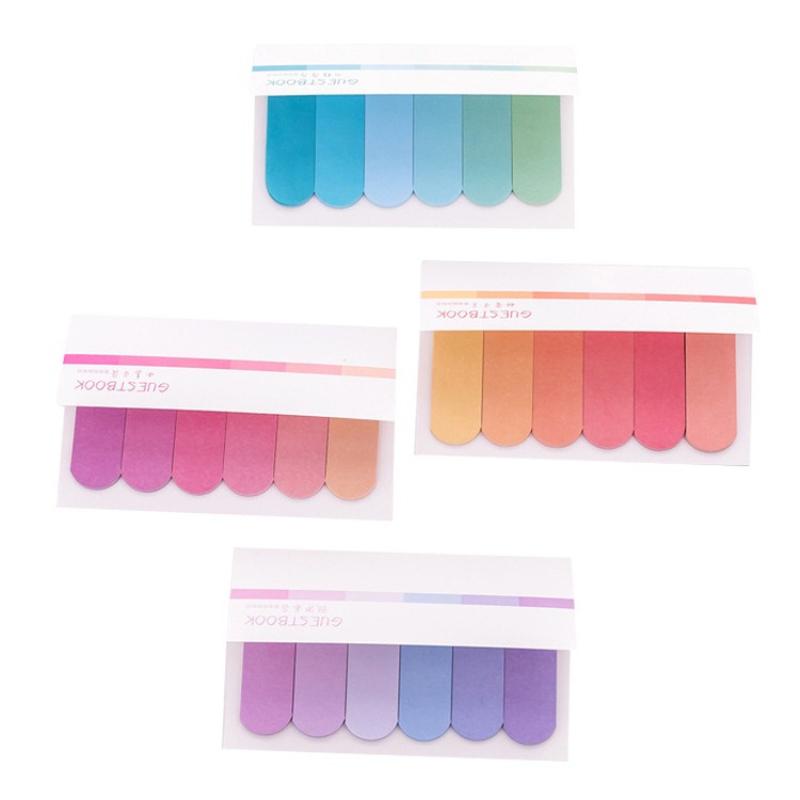Gift Office School Supplies Morandi Six Gradient Messages N Times Note Paper Simple Portable Student Kawai Stationery Lovely