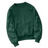 Women's Fashionable Casual Commuting Sport Pullover Long-sleeved Rhinestone-embroidered Loose-fitting Hoodie