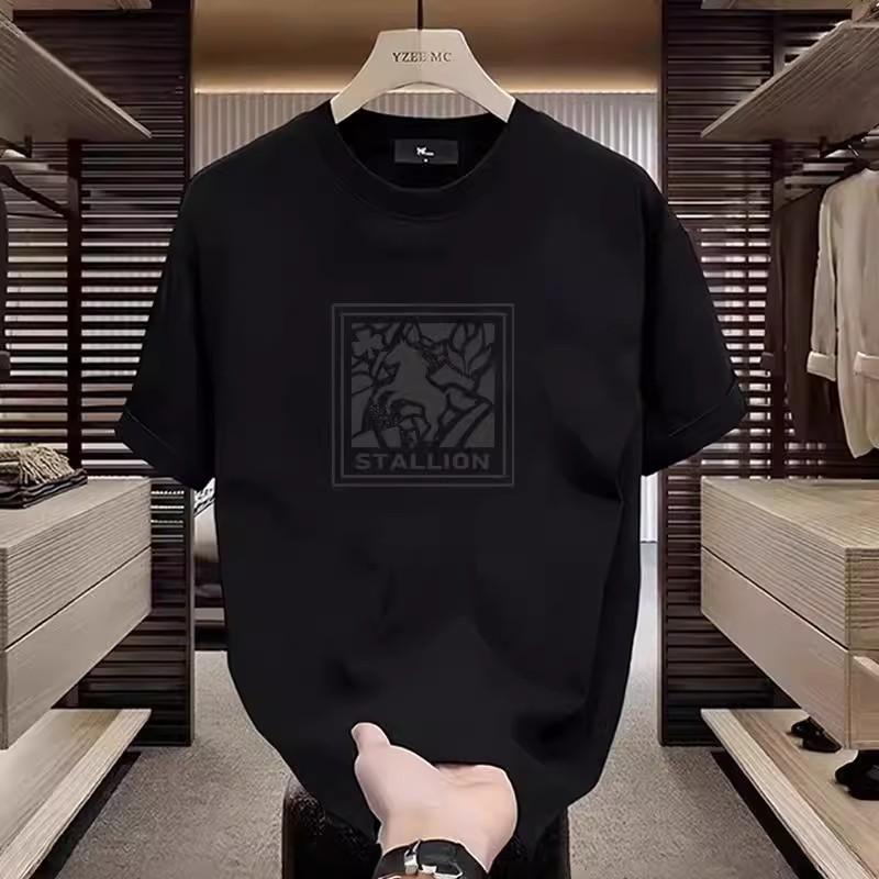 Short Sleeve Cotton Men'S Printed T-Shirt Trend Men'S And Women'S Versatile Crew Neck T-Shirt Men'S