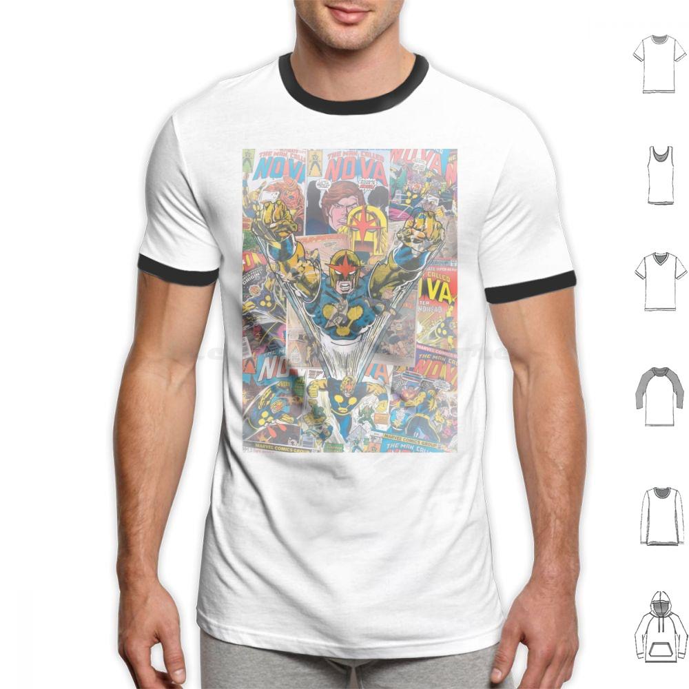 Vintage Comic Nova T Shirt Cotton Men Women DIY Print Vintage Comic Nova Superhero