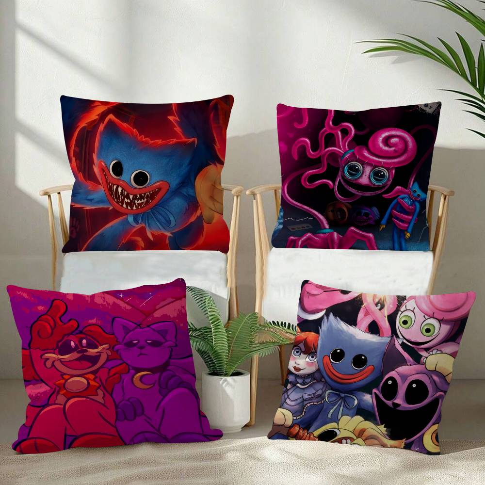 45*45cm Cushion Cover Pillow Cover Decor Pillowcase Home Pillowcase for Couch Pillow Video Game Funny P-Poppy Playtimes