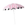 Windproof Patio Umbrella Pink Stripe Portable Lightweight Outdoor Sun Shade Canopy for Pool Garden Backyard Picnic