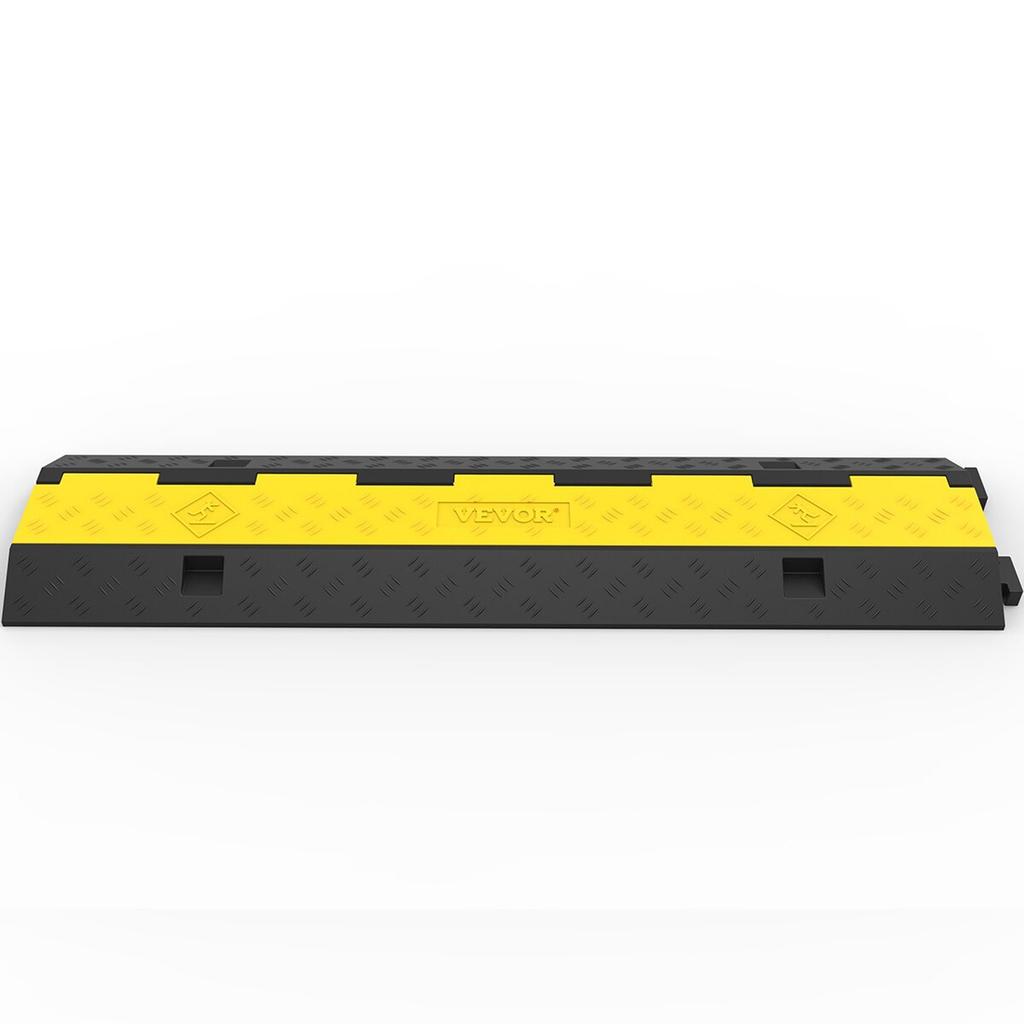 3 Pack of 2 11000lbs Per Axle Capacity Protective Wire Cord Ramp Driveway Rubber Traffic Speed Bumps Cable Protector