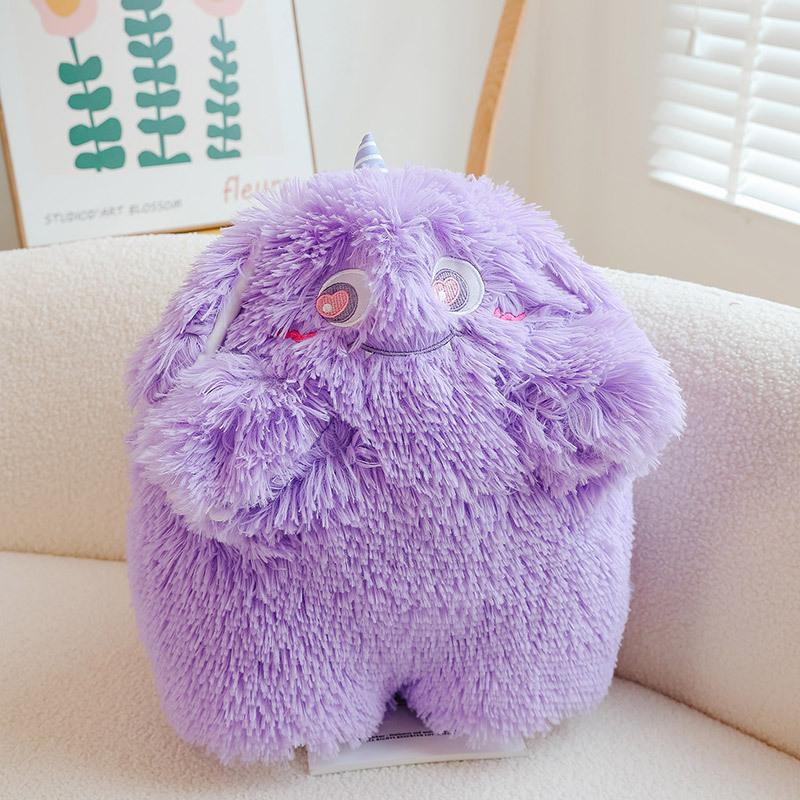 Creative Little Monster Plush Toy Cartoon Big-eyed Monster Long-haired Doll Pillow Same Doll