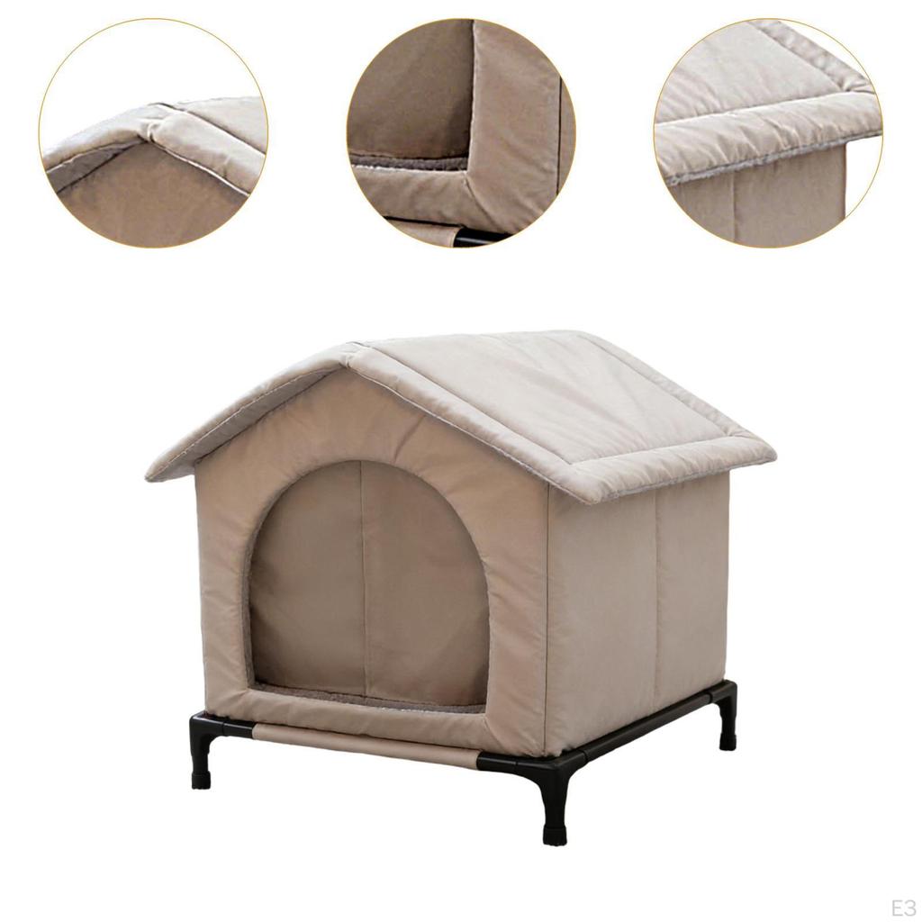 Cat House for Outdoor Cats Winter with Elevated Base Shelter Community