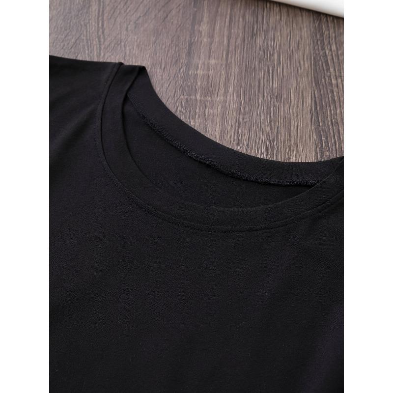 New Trendy Brand Butterfly Print Short-Sleeve T-Shirt with a Round Neck, Versatile for Any Outfit.