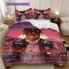Juice Wrlds Neon Legacy Three-piece set (1 * duvet cover + 2 * pillowcase, without core) 2D Flat Bedding set Christmas birthday gift
