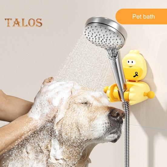 Shower Rack Cartoon Bear Duck Shape Wall-mounted Suction Cup Shower Holder Strong Load-Bearing Capacity Hook Design Shower Shelf