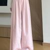 Damen High Waist Blaue Milch Puff Hose - Sommer 2026 Schlankmachende Weiter Bein mit Eis-Drapierung