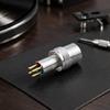 Headshell Connection Repair Support, Silver-Tone Metal Tonearm Arm Connector Socket Plug with Defined Coupling Format for SL1200 MK3, MK5, and 1000R