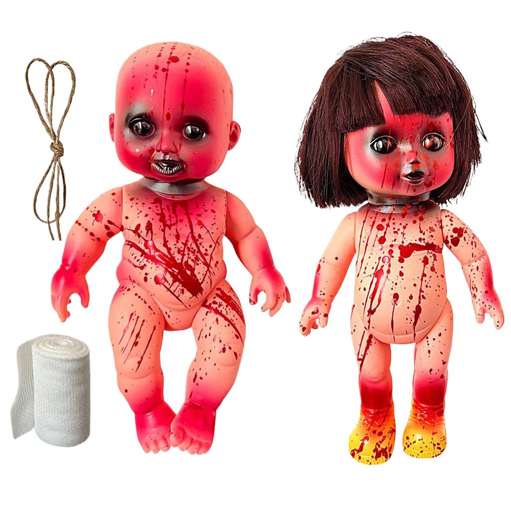Creepy Doll Scary Doll Halloween Ornaments for Tree Halloween Decorations Home Decor for Indoor Bedroom Living Room Party Yard