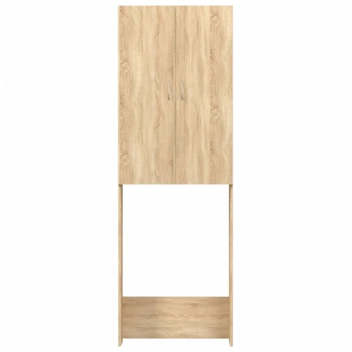 VidaXL Meuble pour machine à laver Chêne sonoma 64x25,5x190 cm 808416