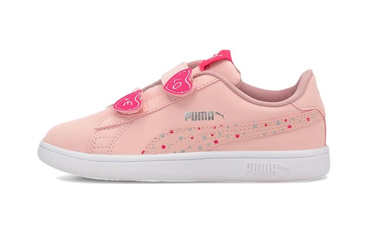PUMA Smash Коллекция Коровья Кожа Детская Повседневная Обувь Розовый Дети Возраст 3 7 Лет 373187-01 31