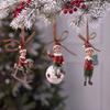 Colorful 3D Retro Bell Resin Ornament - American Cartoon Style Christmas Hanging Decoration