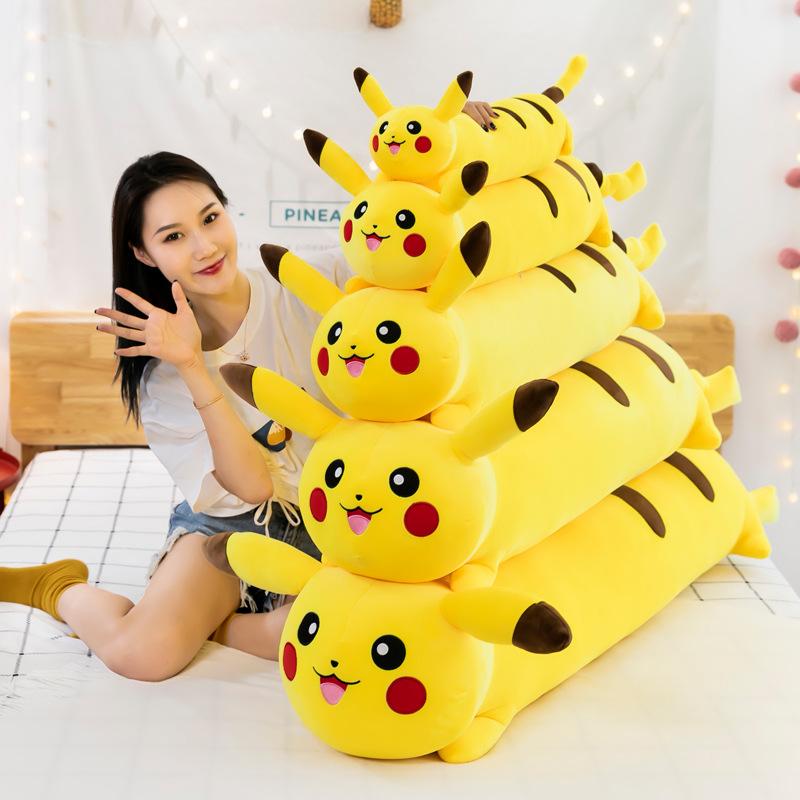 Pikachu Doll Plush Toy Throw Pillow Girl Sleeping Bed Doll Long Legs Rag Doll Birthday