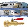 Winterizing Kit Plug for Boat Blowout Adapter 1/4'' Quick Connect Plug & 3/4" GHT Thread