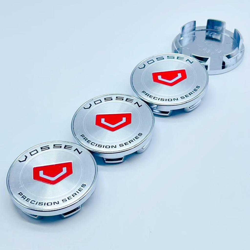 4PCS VOSSEN Wheel Center Cap 53mm Rim Cover Hub Cap Wheel Cap For 50mm VOSSEN Racing Badge sticker Decals Styling accessories