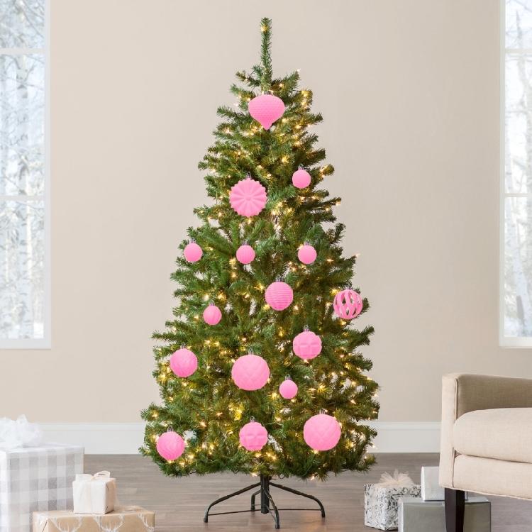 48Pcs Shatterproof Christmas Baubles Velvety Ball Hanging Ornament Christmas Tree Decoration For Wreath Mantels Window