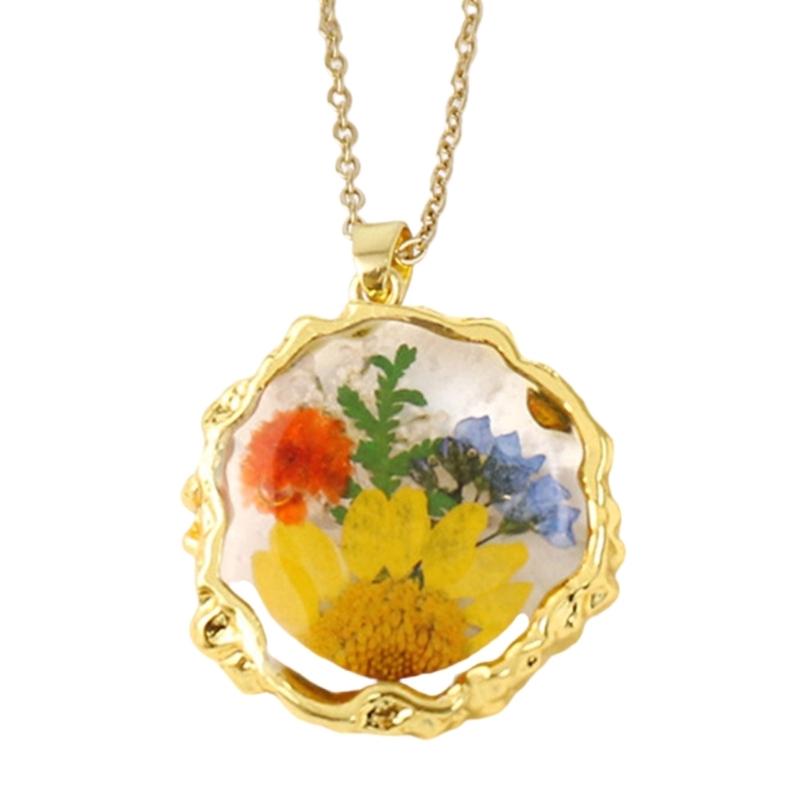 Collana Floreale in Resina Leggera Catena Regolabile per la Clavicola per Pelli Sensibili Accessorio Gioiello da Indossare Ogni Giorno