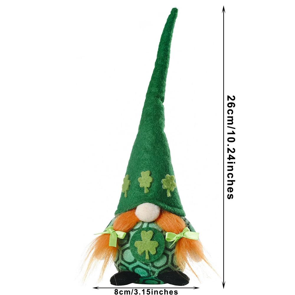 1pc St. Patricks Day Handmade Gnome Faceless Plush Doll, St Patricks Day Ornament for St Patricks Day Decor for Home and Garden