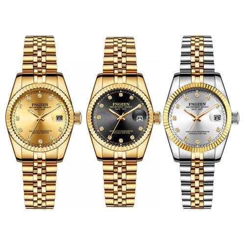 Women's Japanese-made Waterproof Quartz Watch: Retro Bangle Watch with Luminous Circular Dial, Date Display, Antique Stainless Steel, Simple and Popul