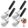 2/4Pcs Ice Cream and Frozen Dessert Spade Stainless Steel Flat Ice Cream Paddle for Scooping and Serving Hard Frozen Treats