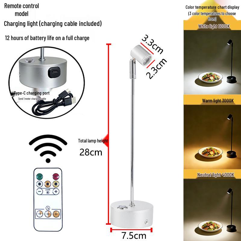 Remote-Controlled Long-Life Charging Spotlights for Jewelry Display Cases