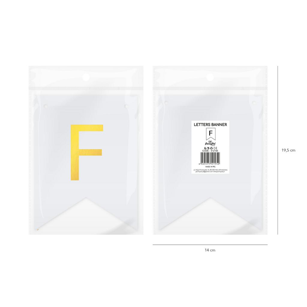 Baner Diy 16X12 Cm - Literka F