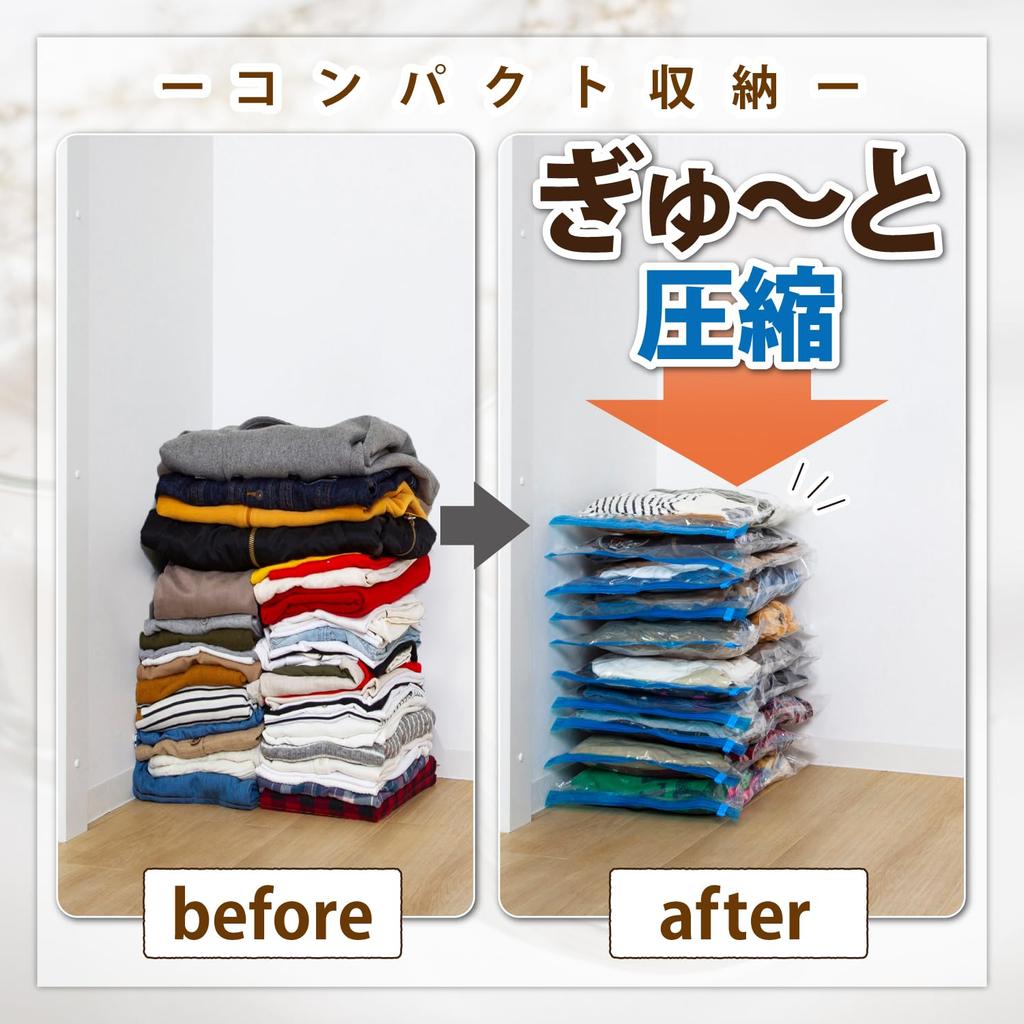 Astro Clothes Compression Set of 40 X 60 No Vacuum Easy Compression Travel Clothes Bags, 10, Cm, Clear, Required, Anywhere, Compact, Backpack,