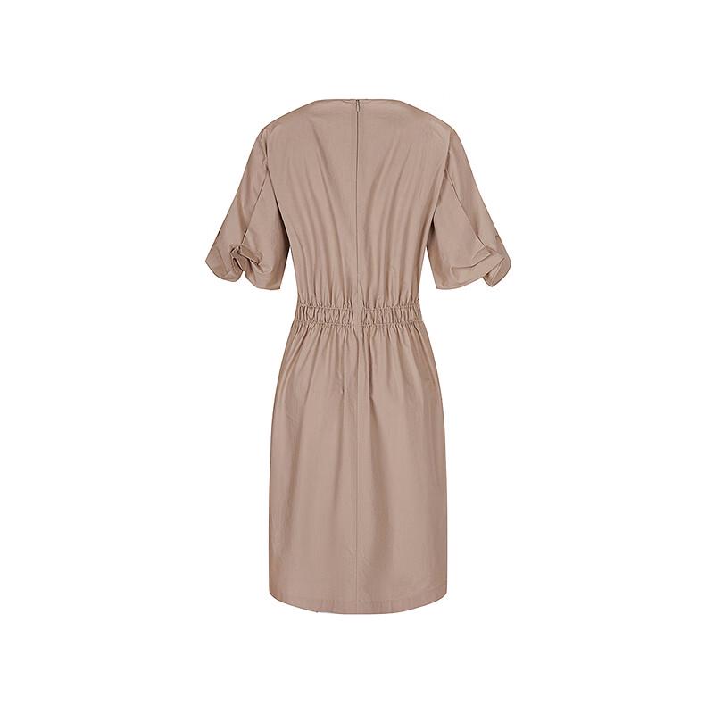 LESS 2025 Summer Mid-length Short-sleeved Dress